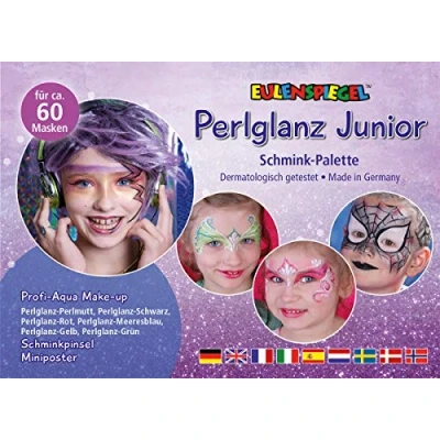 Immagine di Eulenspiegel 206027 Palette per il trucco Perlglanz Junior, circa 60 maschere, vegan, colori