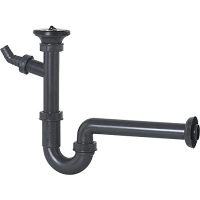 Immagine di CORNAT T317416R Sifone in plastica 224, 1 1/4&quot;, per installazione sanitari, protezione ambientale, colore: Grigio