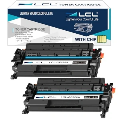 Immagine di LCL Cartucce di Toner Compatibile 26A CF226A (2 Nero) Sostituzione per HP LaserJet Pro M402n M402d M402dn M402dne M402dw MFP M426 M426dw M426fdn M426fdw