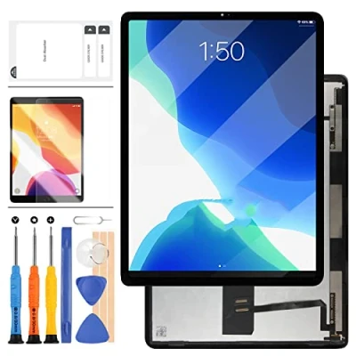 Immagine di LADYSON Schermo di Ricambio per iPad PRO 12.9 3rd Gen(2018) A2014 A1895 A1876 Display LCD Sensore Touch Digitizer Vetro Kit Lente Pannello Incluso Temperato con Strumenti (Nebbia Nero)