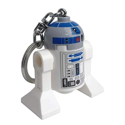 Immagine di IQ Lego Star Wars Portachiavi R2D2 con torcia e LED figura da 76 mm 2 batterie CR2025 incluse