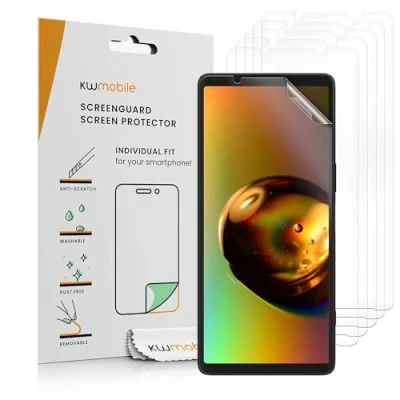 Immagine di kwmobile 6X Pellicola Salvaschermo Compatibile con Sony Xperia 1 VI Film Protettivo Telefono Protezione AntiGraffio Display Smartphone