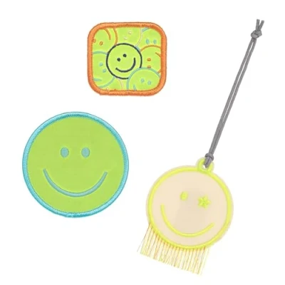 Immagine di Lässig Set di ciondoli e toppe (3 pezzi) con chiusura a scatto/School Patches Smile