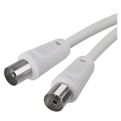 Immagine di EMOS cavo per antenna, coassiale, TV, 5 m, coassiale TV digitale, ricevitore, SAT, doppia schermatura, maschio dritto su femmina diritta