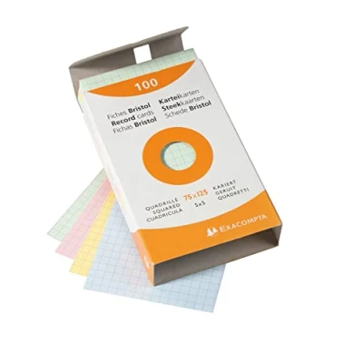 Immagine di Exacompta 13271E Cartoncini Bristol, 7x12 cm, Multicolore