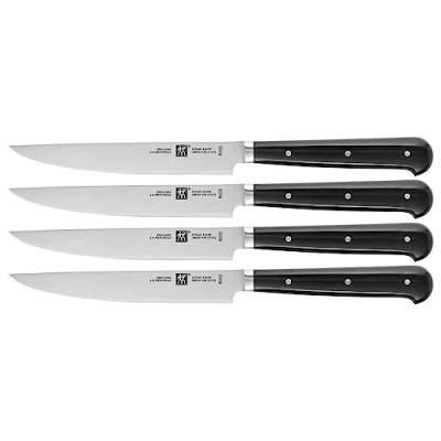 Immagine di Zwilling 39029 000 0 Set di 4 coltelli da Bistecca Acciaio Inossidabile Nero 12 cm