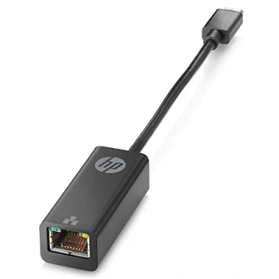 Immagine di HP PC Adapter USB C to RJ45, Adattatore alla Rete Ethernet, Supporto velocità Dati Gigabit Portatile e Pratico, Dimensioni 245 X 110 35 mm, per Lavoro Donwload Streaming, Nero