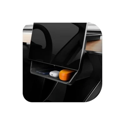 Immagine di Spigen Tesla Model Y 3 (2021 2023) Vassoio Organizzatore Portaoggetti per Console Centrale sotto Schermo, Scomparto Dietro Lo Schermo Accessori Carbon Edition