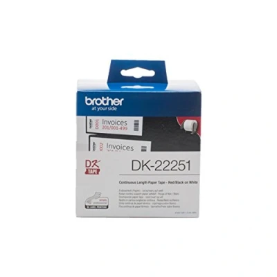 Immagine di Brother DK22251 black/red on white roll (6.2 cm x 15.24 m) 1 roll(s) label continuous paper