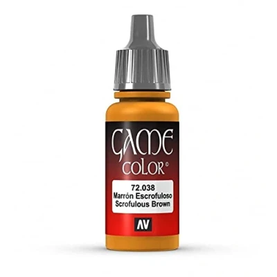 Immagine di Vallejo 72038 Colore Acrilico In Formula Opaca E Coprente A Base D&#039;acqua, Marrone (Scrofulous Brown), 17 ml, 1 Pezzo