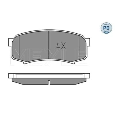 Immagine di MEYLE 025 219 4715/PD Kit pastiglie freno PD Quality Assale posteriore Non predisposto per contatto segnalazione usura con lamierino anticigolío