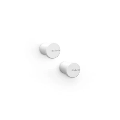 Immagine di Brabantia Mindset Ganci porta Asciugamani Ideali per Bagno o Cucina Portata 2 kg Resistenti alla Corrosione Materiale di Fissaggio Incluso Set Infinite Grey 2.1 x 2.3 cm