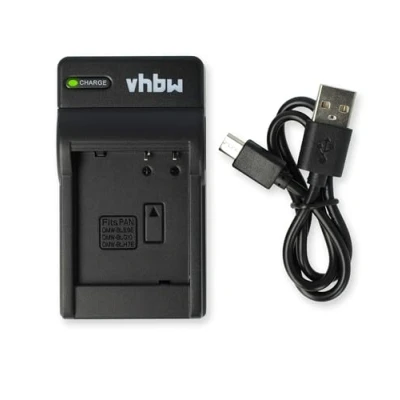 Immagine di vhbw caricatore USB compatibile con Casio Exilim EX G1, H5, H50, N1, N10, N20 camera Stazione di carica + spia carica, 4,2 V