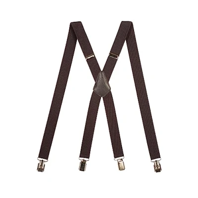 Immagine di Olata Bretelle Sottili a Forma di X, Unisex, Regolabili, Elastiche, con Clip in Metallo, 2,5 cm. Grigio Scuro