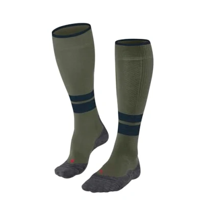Immagine di FALKE TK Compression M KH lana filo funzionale con compressione 1 paio, Calzini da escursionismo Uomo, Verde (Calla Green 7756) Circonferenza polpaccio W4, 39 42