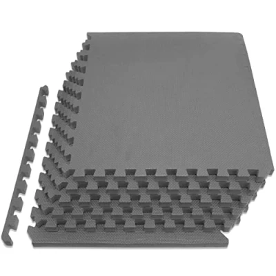 Immagine di ProsourceFit Extra Thick Puzzle Exercise Mat ¾ and 1&quot;, EVA Foam Interlocking Tiles for Protective, Cushioned Workout Flooring Home Gym Equipment