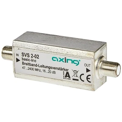 Immagine di Axing SVS 2 02 Amplificatore di Linea per Segnali Satellitari e Antenna, 20 dB, 47 2400 MHz