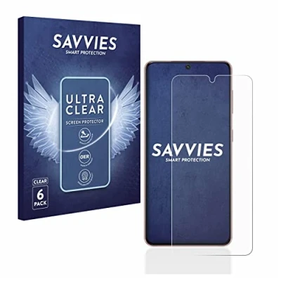 Immagine di savvies (6 Pezzi Pellicola Protettiva per Samsung Galaxy S21 5G Protezione Schermo Trasparente