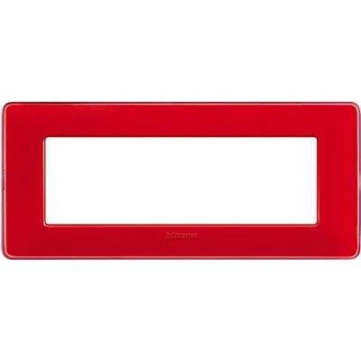 Immagine di Bticino AM4806CRD Placca per Punto Luce, Serie Matix, Rettangolare in Tecnopolimero, Robusta e Affidabile, 6 Moduli, Finitura Color Corallo