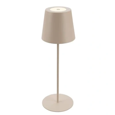Immagine di Briloner lampada da tavolo LED senza fili con touch, regolabile in altezza, dimmerabile a livelli, comodino, lettura, tavolo, esterno, 36x10,5 cm, colore beige