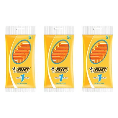 Immagine di BIC Set di 3 buste X 5 Rasoio N 1 Lama Pelli Sensibili