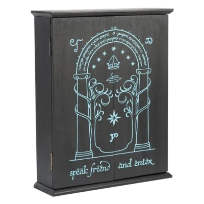Immagine di Grupo Erik: Portachiavi da Parete Il Signore degli Anelli Porta di Durin Appendi Chiavi a Muro Luminescente, Ingresso Casa in legno, Gadget