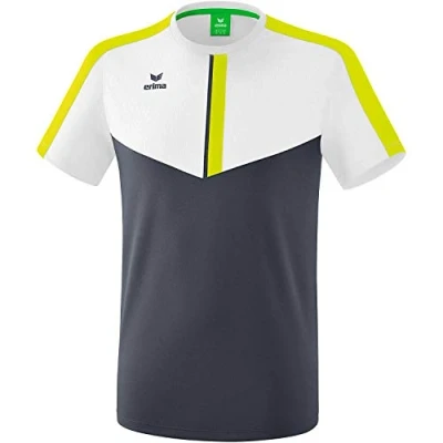 Immagine di Erima Squad Maglietta, Uomo, Multicolore (Bianco/Slate Grey/Bio Lime), 3XL