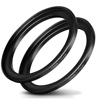Immagine di FanZR Anello Step Up da 72 mm a 77 [ filtro ], adattatore per obiettivo della fotocamera, in alluminio di alta qualità (confezione 2)