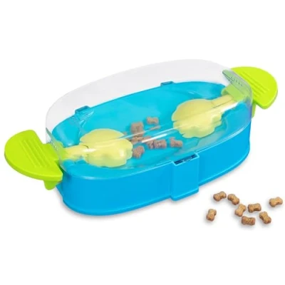 Immagine di Outward Hound Nina Ottosson by Paw N&#039; Play Interactive Dog Treat Puzzle, Level 2 Intermediate Enrichment Toy, Blue, Small