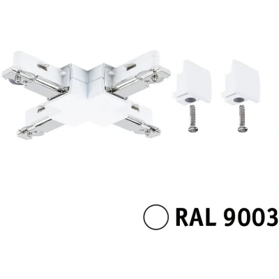 Immagine di Paulmann 95648 Componente per sistema su binario ad alta tensione Connettore a X Bianco