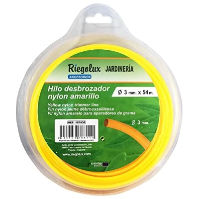 Immagine di RIEGOLUX 107638 Decespugliatore Rotondo in Nylon, Giallo, 3 mm x 54 m