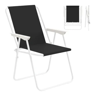 Immagine di WOLTU Sedia Pieghevole Portibile, da Campeggio, Pesca in Oxford, con Braccioli, per Spiaggia, Picnic, Terrazza, Giardino, Grigio Scuro, CPS8151dgr