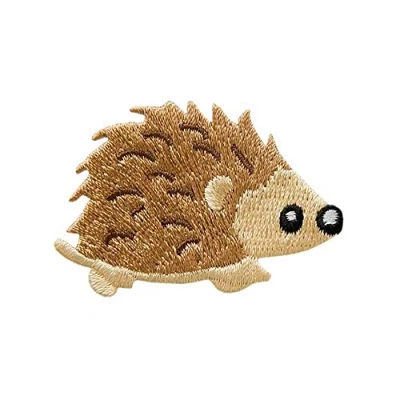 Immagine di riccio animale bambini Toppe termoadesive Patch Toppa ricamate, misura: 5 x 3,5 cm
