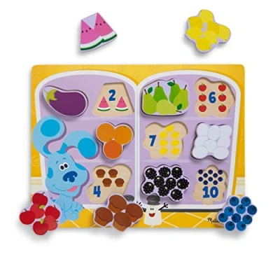 Immagine di Melissa &amp; Doug Blues Clues You! Maxi Puzzle in Legno Cibo da Frigorifero (10 Pezzi)