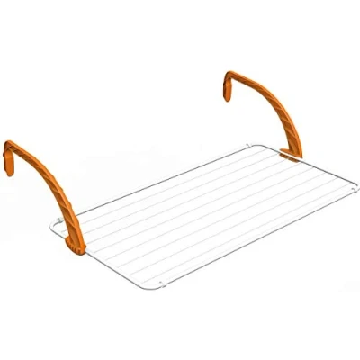 Immagine di Gimi Polar 100 Stendibiancheria da Balcone con Bracci Regolabili, Acciaio/Resina, Bianco, 110 x 55 28 cm
