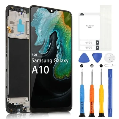 Immagine di ARSSLY Schermo di Ricambio per Samsung Galaxy A10 2019 A105 SM A105F A105G A105FN/DS A105F/DS LCD Display Touch Digitizer Glass Assembly (Nero con Cornice)