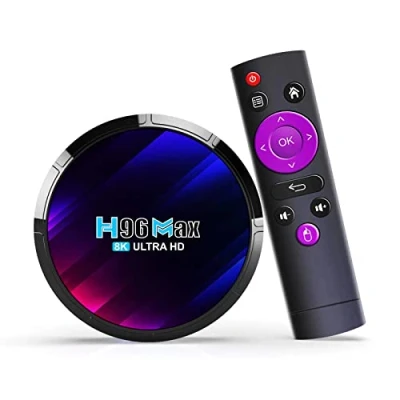 Immagine di Android 13.0 TV Box,H96 Max DDR4 4GB RAM 32GB ROM RK3528 Quad Core 64bit WiFi6 Dual 2.4G/5.8G WiFi BT5.0 8K HDR10+ Ultra HD USB3.0 Smart Home Player