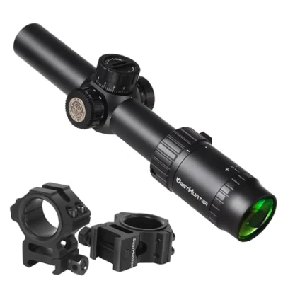 Immagine di WestHunter Optics HD 1 6x24 IR Riflescope, 30mm Tube Red Green Illuminated Reticle Second Focal Plane Tactical Precision 1/5 MIL Shooting Scope B, Picatinny Kit C