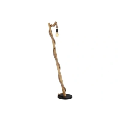 Immagine di meineWunschleuchte Lampada a stelo 1 luce, con asta in legno e corda di canapa, altezza 150 cm