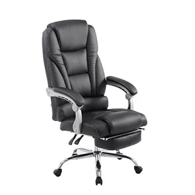 Immagine di CLP Sedia Ufficio Pacific In Similpelle I Poltrona Studio Carico Max 150 KG Pc Imbottita E Regolabile, Colore:nero