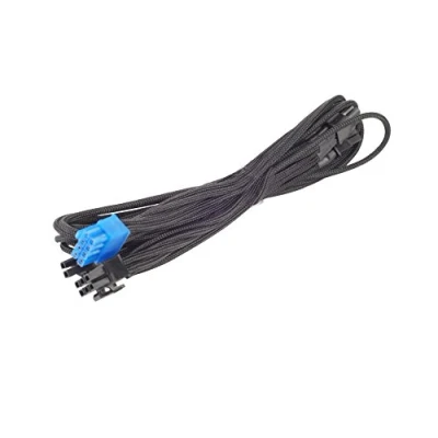 Immagine di SilverStone SST PP06B 2PCIE70 cavi PSU sleevati 70cm 2x PCI E 8pin(6+2), nero