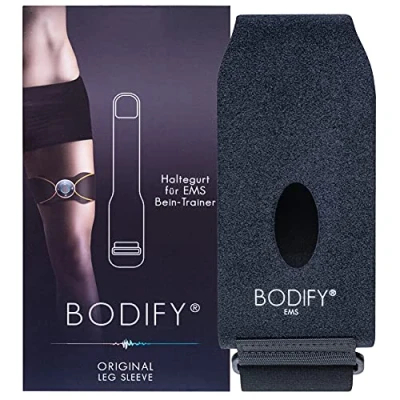 Immagine di Bodify® Cinghia di supporto per braccia e gambe EMS un ulteriore fissaggio dei cuscinetti in gel L&#039;originale (senza Trainer) (cintura gamba)