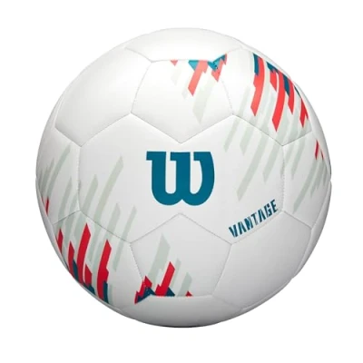 Immagine di Wilson Pallone da Calcio NCAA VANTAGE, Materiale Composito TPU, Bianco/Verde Acqua