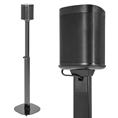 Immagine di Maclean MC 940 Supporto da pavimento per altoparlante, compatibile con Sonos One e SL sistema di gestione dei cavi, fino a 10 kg (1)