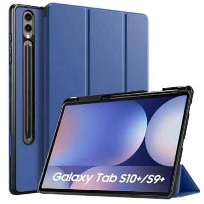 Immagine di TiMOVO Custodia per Samsung Galaxy Tab S10+ Plus 2024/S9 2023, Morbida Copertura Protettiva in TPU con Supporto S Pen S10+/S9+ 12.4 Pollici, Auto Sonno/Sveglia, Nero