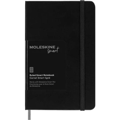Immagine di Moleskine Smart Notebook, Sistema di Writing, Notebook con Copertina Rigida, Pagine a Righe e Chiusura Elastica, Formato Tascabile 9 x 14 , Colore Nero
