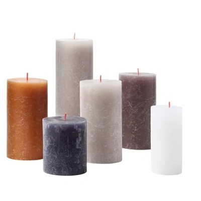 Immagine di Bolsius Pillar Candles Set Rustic New Neutrals