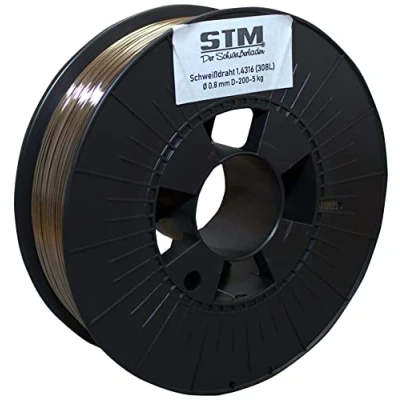 Immagine di Filo di saldatura in acciaio Inox VA V2A 308L 1.4316 0,8 mm 0,5 15 kg MIG MAG Niro STM, dimensioni: Ø D200 5