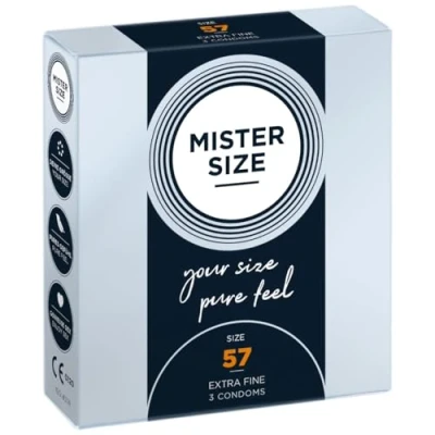 Immagine di Preservativi Pure Feel 57 mm Mister Size Confezione da 3