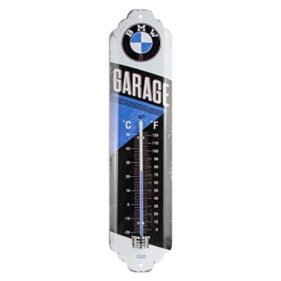 Immagine di Nostalgic Art Termometro analogico BMW Garage Idea Regalo per Amanti di Accessori Auto, in Metallo, Design Vintage, 6,5 x 28 cm